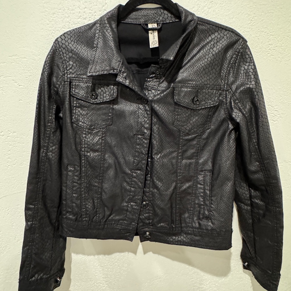 Black Snakeskin Pattern Jacket